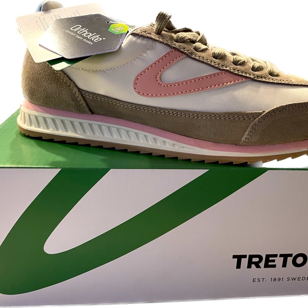 Tretorn Rawlins 2.0 Taupe and pink